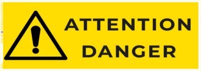 attention danger – panneau de signalisation