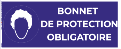 bonnet de protection obligatoire – panneau de signalisation