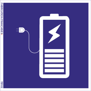 borne de rechargement – panneau de signalisation 10 x 10 cm