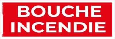 bouche d’incendie – panneau de signalisation 20 x 8 cm