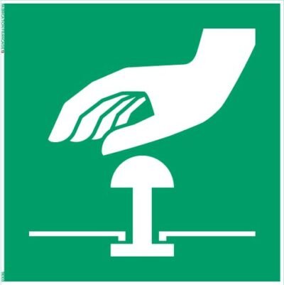bouton d’arrêt d’urgence – panneau de signalisation