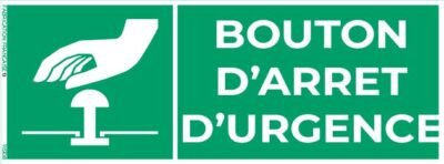 bouton d’arrêt d’urgence – panneau de signalisation