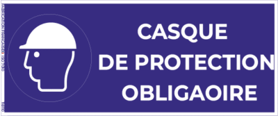 casque de protection obligatoire – panneau de signalisation