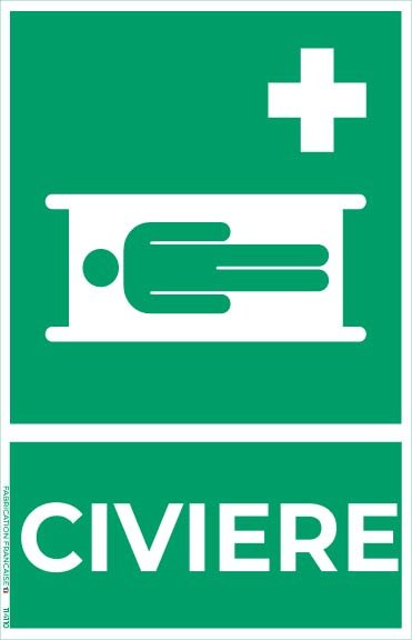 civière – panneau de signalisation