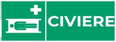civière – panneau de signalisation