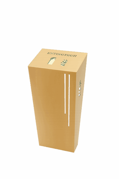 coffret extincteur design bois