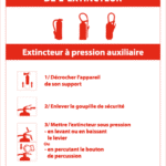consignes d’utilisation de l’extincteur à pression auxiliaire – qr code – panneau de signalisation 15 x 20 cm (copie)