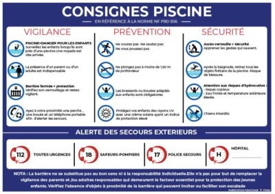 consignes de sécurité – piscine a4