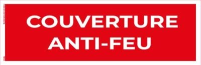 couverture anti feu – panneau de signalisation 20 x 8 cm