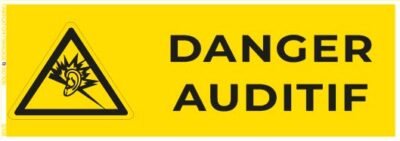 danger auditif – panneau de signalisation