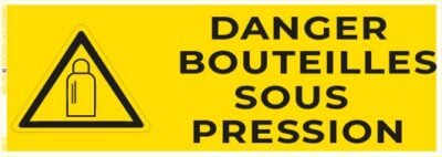 danger bouteilles sous pression – panneau de signalisation