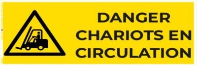 danger chariots en circulation – panneau de signalisation