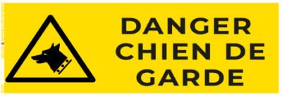 danger chien de garde – panneau de signalisation