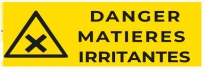 danger matières irritantes – panneau de signalisation a5 (copie)