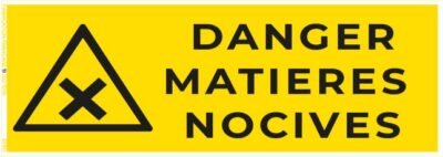 danger matières nocives – panneau de signalisation
