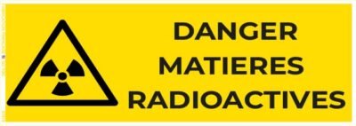 danger matières radioactives – panneau de signalisation