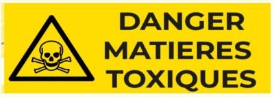 danger matières toxiques – panneau de signalisation