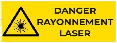 danger rayonnement laser – panneau de signalisation
