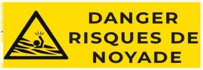 danger risque de noyade – panneau de signalisation