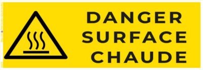 danger surface chaude – panneau de signalisation