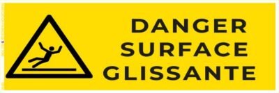 danger surface glissante – panneau de signalisation