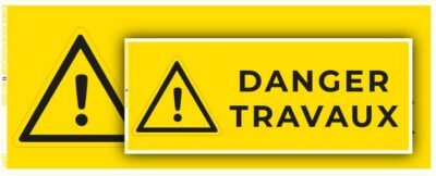 danger travaux – panneau de signalisation a4