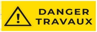 danger travaux – panneau de signalisation