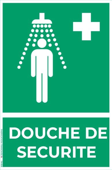 douche de sécurité – panneau de signalisation