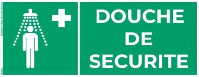 douche de sécurité – panneau de signalisation