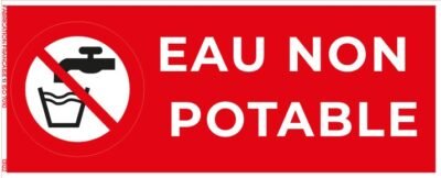 eau non potable – panneau de signalisation