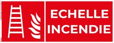 Échelle d’incendie – panneau de signalisation rectangulaire