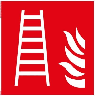 Échelle d’incendie – Panneau de Signalisation - Carré - 30 x 30 cm