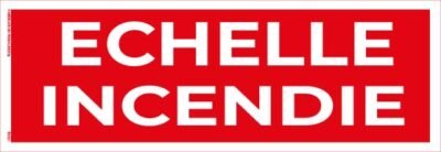 Échelle incendie – panneau de signalisation 20 x 8 cm