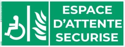 espace d’attente sécurisé panneau de signalisation