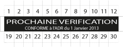 Étiquettes adr – vinyle adhésif – 500 étiquettes