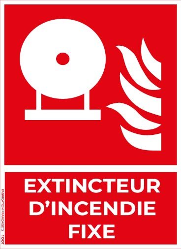 extincteur d’incendie fixe – panneau de signalisation