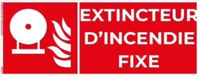 extincteur d’incendie fixe – panneau de signalisation