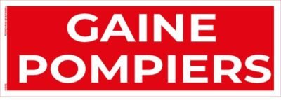 gaine pompiers – panneau de signalisation 20 x 8 cm