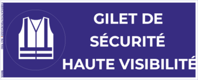 gilet de sécurité haute visibilité obligatoire – panneau de signalisation