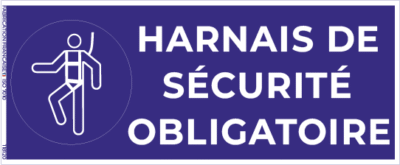 harnais de sécurité obligatoire – panneau de signalisation
