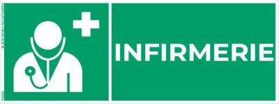 infirmerie – panneau de signalisation