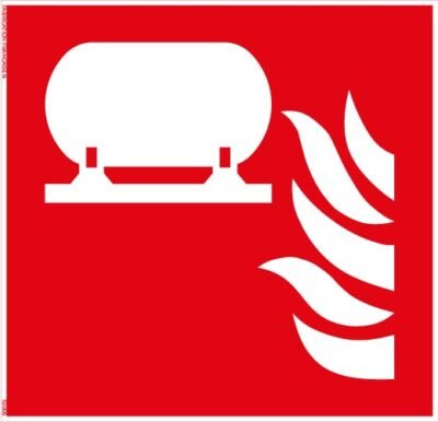 installation fixe d’extinction d’incendie carré 10 x 10 cm