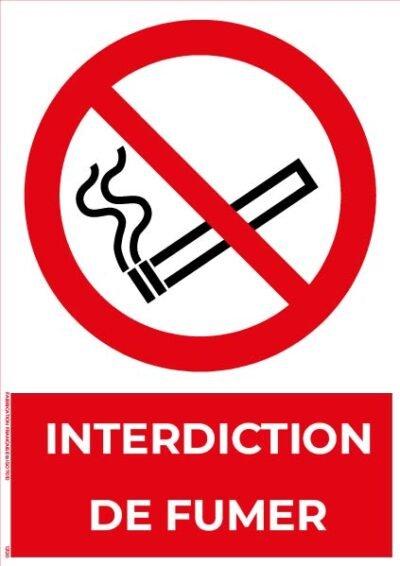 interdiction de fumer – panneau de signalisation a4