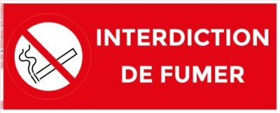 interdiction de fumer – panneau de signalisation