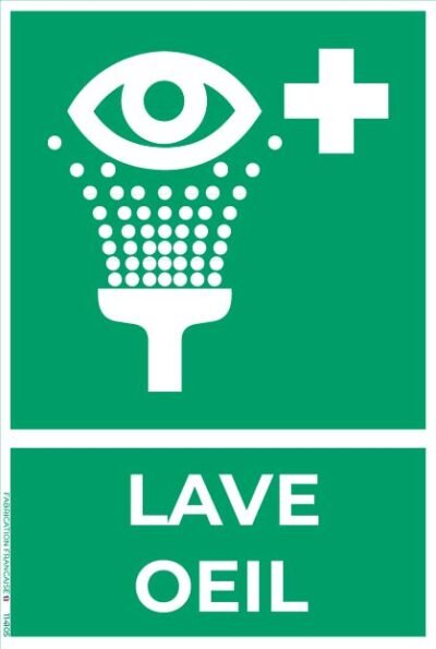 lave œil – panneau de signalisation