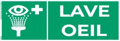 lave œil – panneau de signalisation
