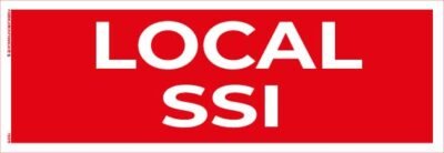 local ssi – système de sécurité incendie – panneau de signalisation 20 x 8 cm