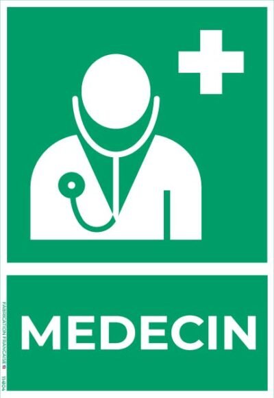 médecin – panneau de signalisation