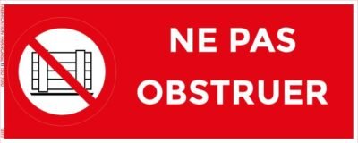 ne pas obstruer – panneau de signalisation
