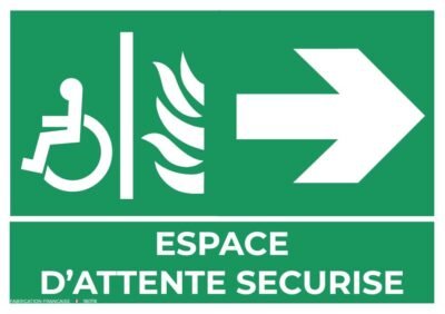 panneaux espace d’attente sécurisé a4 droite